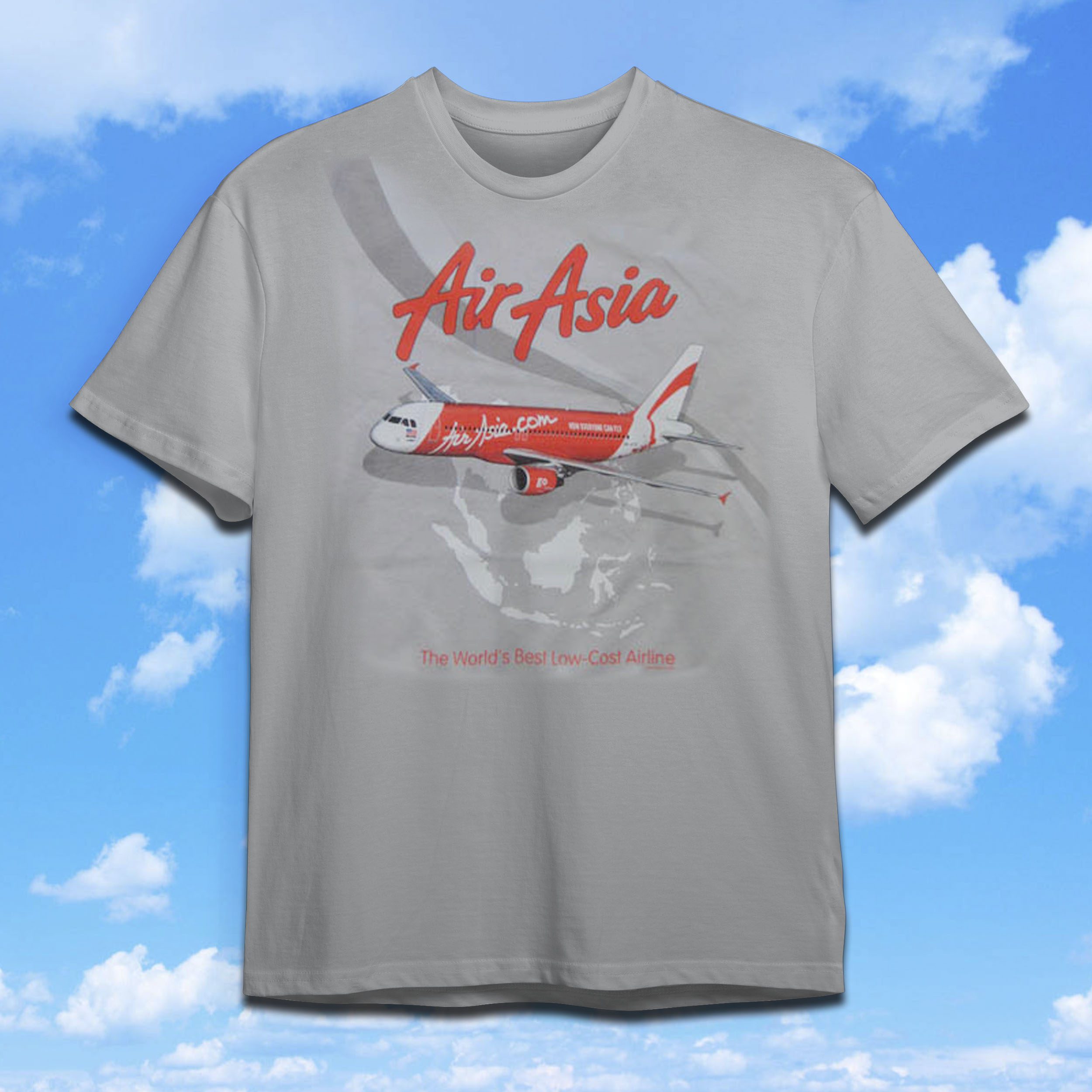 AirAsiaGray600(1) Air Asia Airbus Shirt on Gray! - Image 1