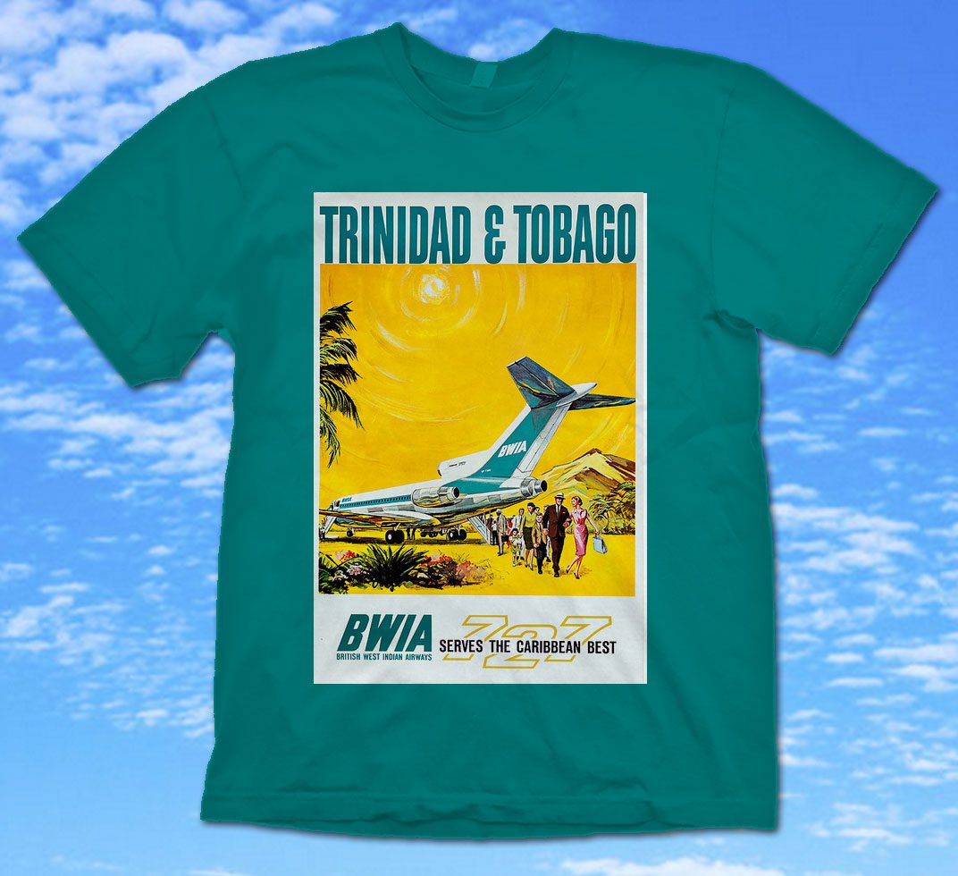 BWIA-B-727.jpg BWIA 727 Poster Shirt - Image 1