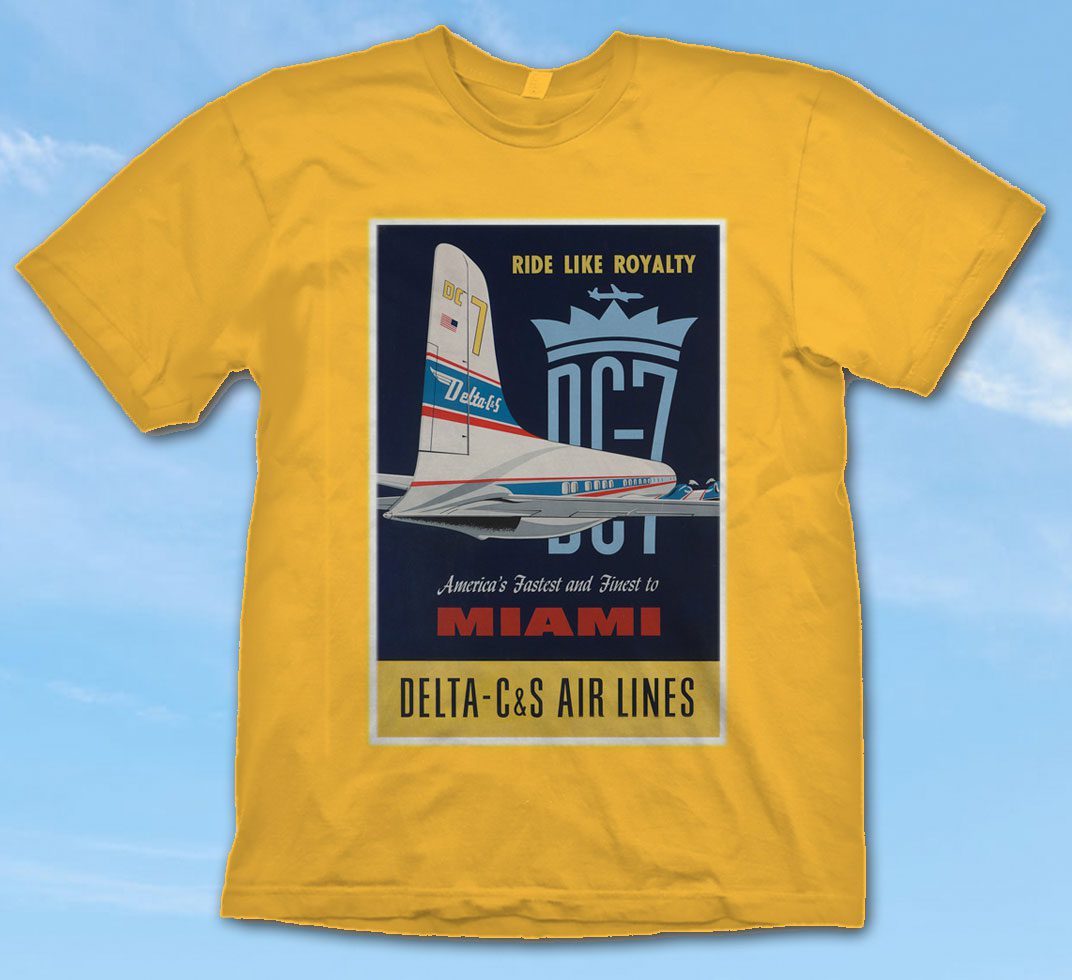Delta-DC-7-NEW.jpg Delta C&S DC-7 Poster Shirt - Image 1
