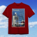 Newark Airport Tribute Shirt on Red