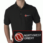 Northwest Orient Embroidered Polo shirt.