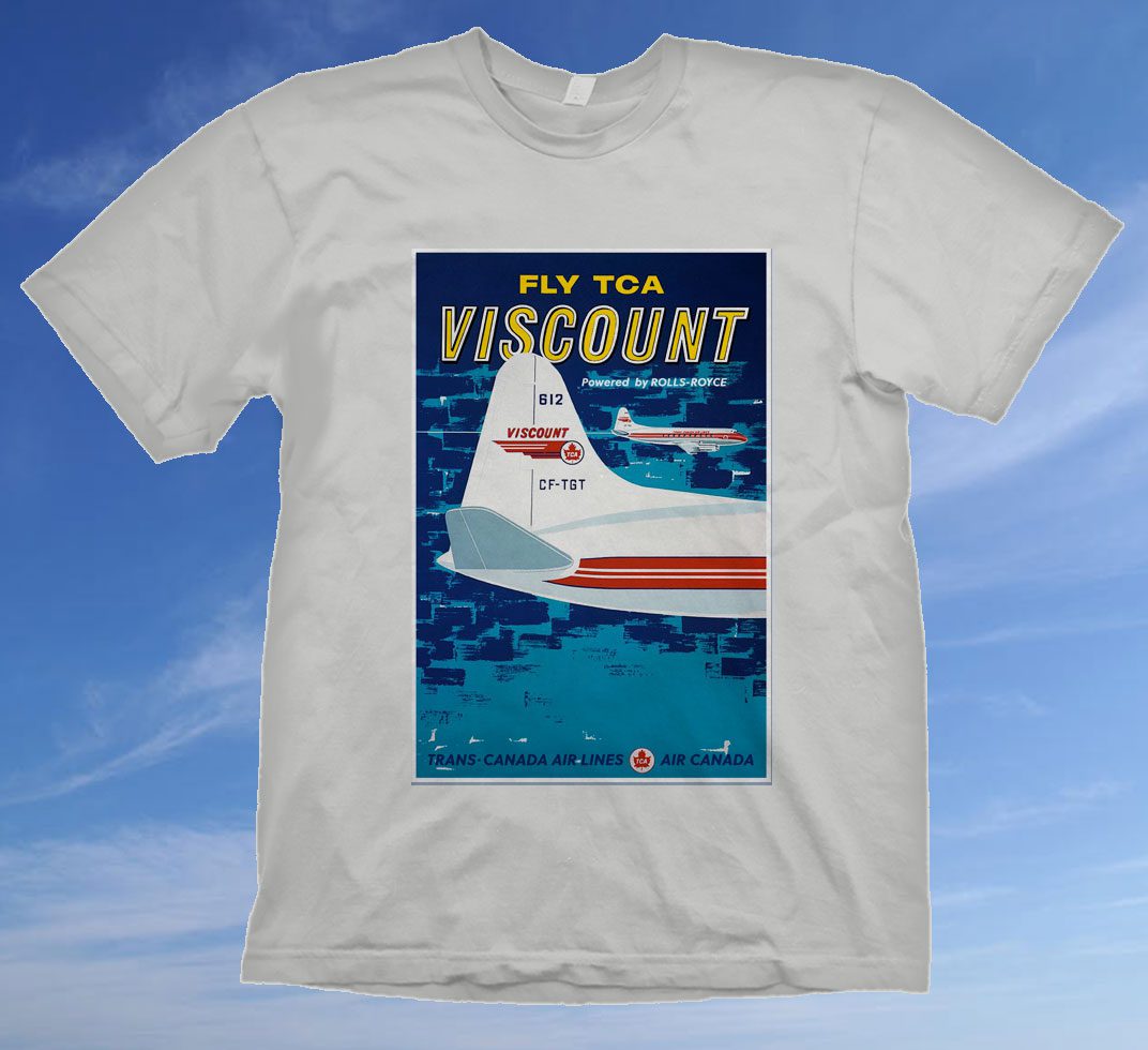 TCA-Viscount-NEW.jpg Trans-Canada Viscount Poster Shirt - Image 1