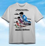 Alaska Airlines B-727 Tails (on Ice Gray Shirt)