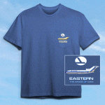 Eastern B-727 "WhisperJet" Pocket Shirt on Royal (Printed Both Sides)!